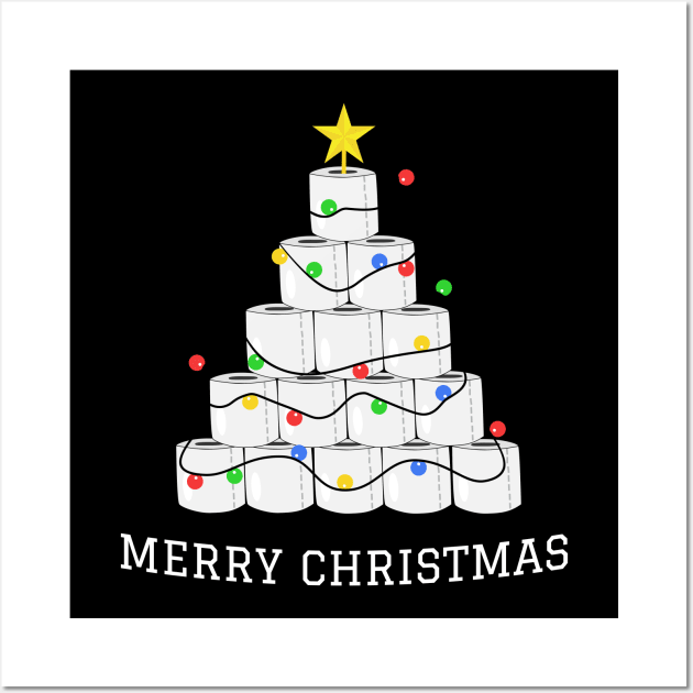 Toilet Paper Christmas Tree Funny Christmas 2020 Wall Art by patcave